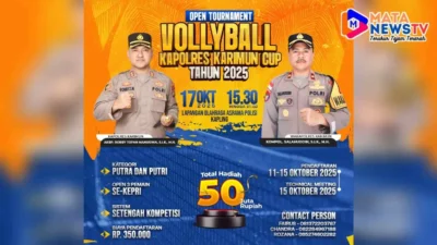 Open Tournament Volly Ball Kapolres Karimun Cup 2025 Resmi Digelar, Total Hadiah Capai Rp 50 Juta