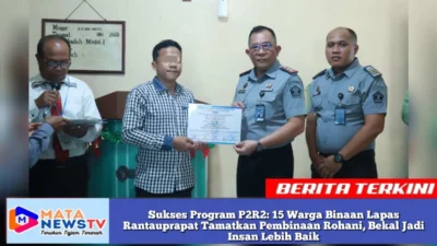Sukses Program P2R2: 15 Warga Binaan Lapas Rantauprapat Tamatkan Pembinaan Rohani, Bekal Jadi Insan Lebih Baik