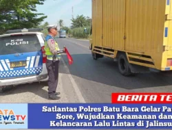 Satlantas Polres Batu Bara Gelar Patroli Sore, Wujudkan Keamanan dan Kelancaran Lalu Lintas di Jalinsum