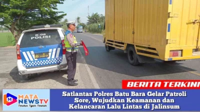 Satlantas Polres Batu Bara Gelar Patroli Sore, Wujudkan Keamanan dan Kelancaran Lalu Lintas di Jalinsum