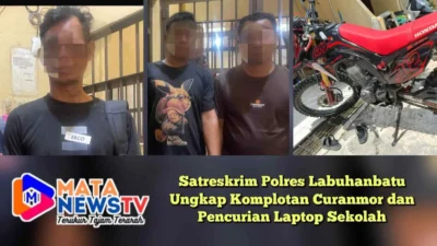 Satreskrim Polres Labuhanbatu Ungkap Komplotan Curanmor dan Pencurian Laptop Sekolah
