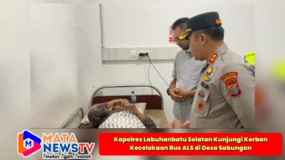 Kapolres Labuhanbatu Selatan Kunjungi Korban Kecelakaan Bus ALS di Desa Sabungan