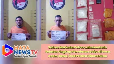 Satres Narkoba Polres Labuhanbatu Selatan Ungkap Peredaran Sabu di Desa Asam Jawa, Dua Pelaku Diamankan