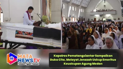 Kapolres Pematangsiantar Sampaikan Duka Cita, Melayat Jenazah Uskup Emeritus Keuskupan Agung Medan
