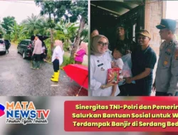 Sinergitas TNI-Polri dan Pemerintah Salurkan Bantuan Sosial untuk Warga Terdampak Banjir di Serdang Bedagai