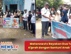 Matanewstv Rayakan Dua Tahun Kiprah dengan Santuni Anak Yatim