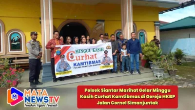 Polsek Siantar Marihat Gelar Minggu Kasih Curhat Kamtibmas di Gereja HKBP Jalan Cornel Simanjuntak
