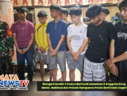 Warga Klambir V Kebun Berhasil Amankan 8 Anggota Geng Motor, Babinsa dan Polsek Hamparan Perak Bertindak Cepat
