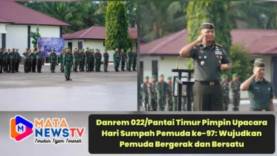 Danrem 022/Pantai Timur Pimpin Upacara Hari Sumpah Pemuda ke-97: Wujudkan Pemuda Bergerak dan Bersatu