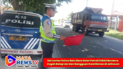 Sat Lantas Polres Batu Bara Gelar Patroli KIBAS Bendera, Cegah Balap Liar dan Gangguan Kamtibmas di Jalinsum
