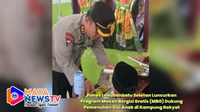 Polres Labuhanbatu Selatan Luncurkan Program Makan Bergizi Gratis (MBG) Dukung Pemenuhan Gizi Anak di Kampung Rakyat