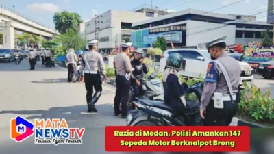Razia di Medan, Polisi Amankan 147 Sepeda Motor Berknalpot Brong