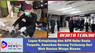 Lapas Kotapinang dan APH Gelar Razia Terpadu, Amankan Barang Terlarang dari Blok Hunian Warga Binaan