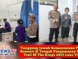 Tanggung Jawab Kemanusiaan Polres Samosir di Tengah Pengamanan Event Trail Of The Kings 2025 Lake Toba