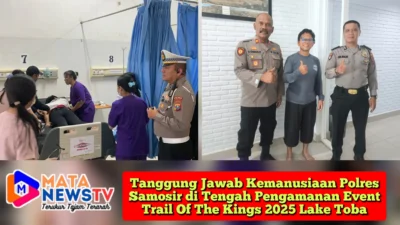 Tanggung Jawab Kemanusiaan Polres Samosir di Tengah Pengamanan Event Trail Of The Kings 2025 Lake Toba
