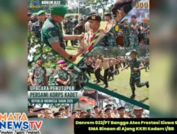 Danrem 022/PT Bangga Atas Prestasi Siswa SMK/SMA Binaan di Ajang KKRI Kodam I/BB