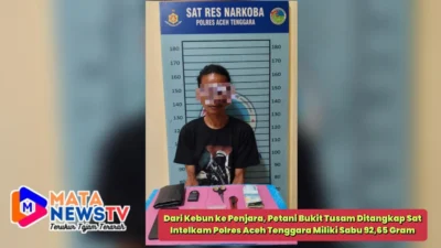 Dari Kebun ke Penjara, Petani Bukit Tusam Ditangkap Sat Intelkam Polres Aceh Tenggara Miliki Sabu 92,65 Gram