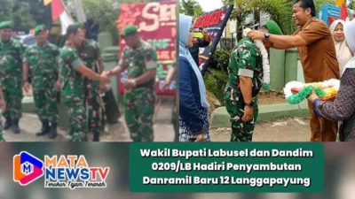 Wakil Bupati Labusel dan Dandim 0209/LB Hadiri Penyambutan Danramil Baru 12 Langgapayung
