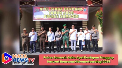 Polres Samosir Gelar Apel Kesiapan Tanggap Darurat Bencana Hidrometeorologi 2025
