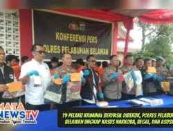 19 Pelaku Kriminal Berhasil Dibekuk, Polres Pelabuhan Belawan Ungkap Kasus Narkoba, Begal, dan Asusila