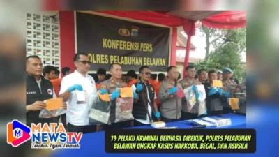 19 Pelaku Kriminal Berhasil Dibekuk, Polres Pelabuhan Belawan Ungkap Kasus Narkoba, Begal, dan Asusila