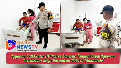 Layanan Call Center 110 Polres Samosir Tangani Cepat Laporan Kecelakaan Kerja Karyawan Hotel di Simanindo