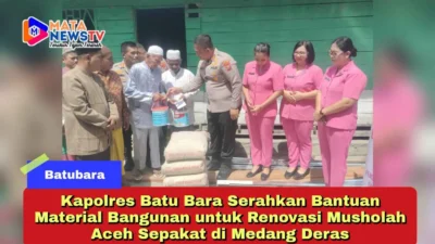 Kapolres Batu Bara Serahkan Bantuan Material Bangunan untuk Renovasi Musholah Aceh Sepakat di Medang Deras