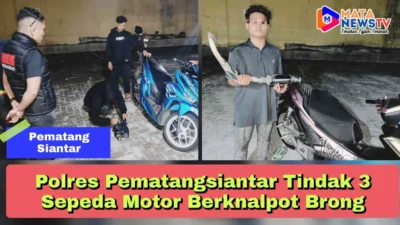Polres Pematangsiantar Tindak 3 Sepeda Motor Berknalpot Brong