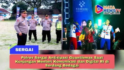 Polres Sergai Antisipasi Guantibmas Saat Kunjungan Menteri Komunikasi dan Digital RI di Serdang Bedagai
