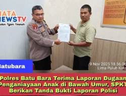 Polres Batu Bara Terima Laporan Dugaan Penganiayaan Anak di Bawah Umur, SPKT Berikan Tanda Bukti Laporan Polisi