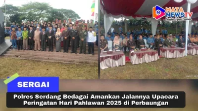 Polres Serdang Bedagai Amankan Jalannya Upacara Peringatan Hari Pahlawan 2025 di Perbaungan
