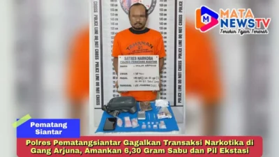 Polres Pematangsiantar Gagalkan Transaksi Narkotika di Gang Arjuna, Amankan 6,30 Gram Sabu dan Pil Ekstasi