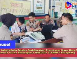 Polres Labuhanbatu Selatan Sosialisasikan Penerimaan Siswa Baru SMA Kemala Taruna Bhayangkara 2026/2027 di SMPN 2 Kotapinang