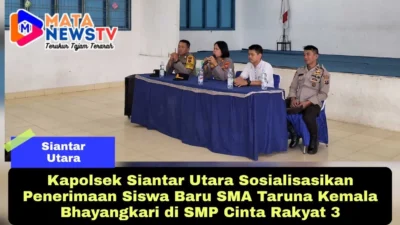 Kapolsek Siantar Utara Sosialisasikan Penerimaan Siswa Baru SMA Taruna Kemala Bhayangkari di SMP Cinta Rakyat 3