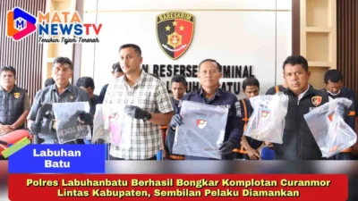 Polres Labuhanbatu Berhasil Bongkar Komplotan Curanmor Lintas Kabupaten, Sembilan Pelaku Diamankan