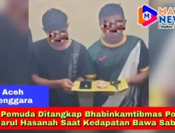 Dua Pemuda Ditangkap Bhabinkamtibmas Polsek Darul Hasanah Saat Kedapatan Bawa Sabu