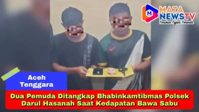 Dua Pemuda Ditangkap Bhabinkamtibmas Polsek Darul Hasanah Saat Kedapatan Bawa Sabu