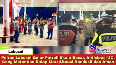 Polres Labusel Gelar Patroli Skala Besar, Antisipasi 3C, Geng Motor dan Balap Liar: Situasi Kondusif dan Aman