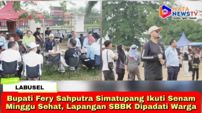Bupati Fery Sahputra Simatupang Ikuti Senam Minggu Sehat, Lapangan SBBK Dipadati Warga