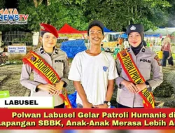 Polwan Labusel Gelar Patroli Humanis di Lapangan SBBK, Anak-Anak Merasa Lebih Aman