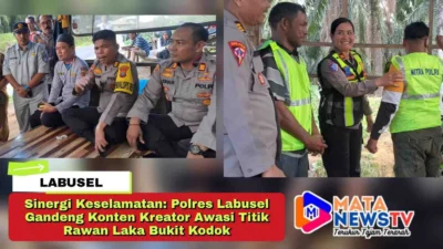 Sinergi Keselamatan: Polres Labusel Gandeng Konten Kreator Awasi Titik Rawan Laka Bukit Kodok