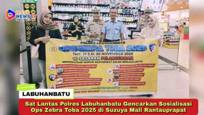 Sat Lantas Polres Labuhanbatu Gencarkan Sosialisasi Ops Zebra Toba 2025 di Suzuya Mall Rantauprapat