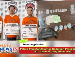 Polres Pematangsiantar Gagalkan Peredaran Sabu 18,1 Gram di Gang Pulau Batu