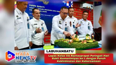 Lapas Kelas IIA Rantauprapat Peringati Hari Bakti KemenImipas ke-1 dengan Penuh Kekhidmatan dan Kebersamaan