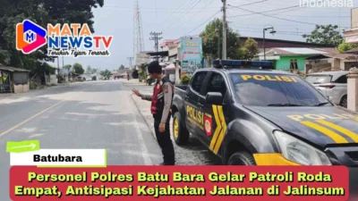 Personel Polres Batu Bara Gelar Patroli Roda Empat, Antisipasi Kejahatan Jalanan di Jalinsum