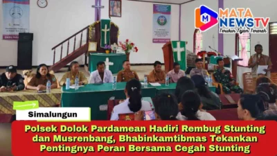 Polsek Dolok Pardamean Hadiri Rembug Stunting dan Musrenbang, Bhabinkamtibmas Tekankan Pentingnya Peran Bersama Cegah Stunting