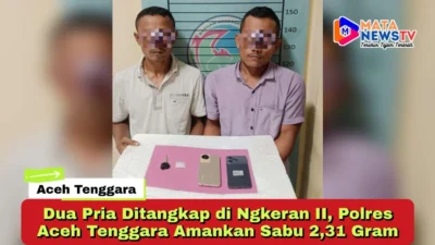Dua Pria Ditangkap di Ngkeran II, Polres Aceh Tenggara Amankan Sabu 2,31 Gram