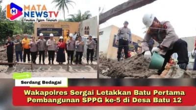 Wakapolres Sergai Letakkan Batu Pertama Pembangunan SPPG ke-5 di Desa Batu 12