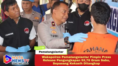 Wakapolres Pematangsiantar Pimpin Press Release Pengungkapan 92,78 Gram Sabu, Sepasang Kekasih Ditangkap