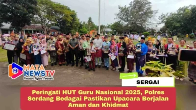 Peringati HUT Guru Nasional 2025, Polres Serdang Bedagai Pastikan Upacara Berjalan Aman dan Khidmat